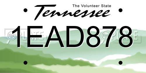 1EAD878 Tennessee License Plate