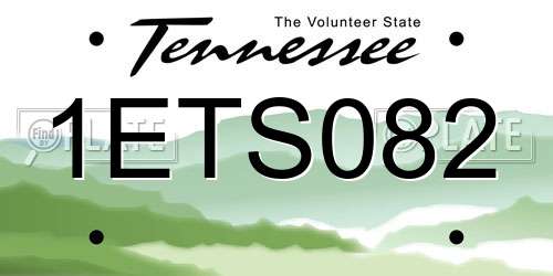 1ETS082 Tennessee License Plate