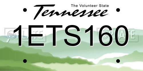 1ETS160 Tennessee License Plate