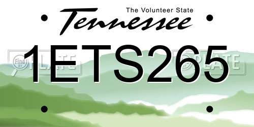 1ETS265 Tennessee License Plate
