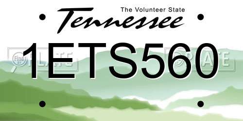 1ETS560 Tennessee License Plate