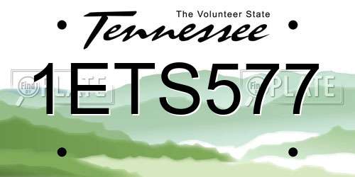 1ETS577 Tennessee License Plate
