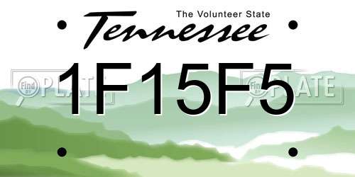 1F15F5 Tennessee License Plate