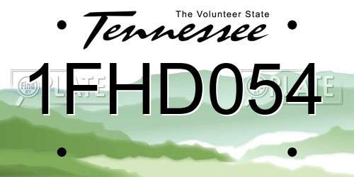 1FHD054 Tennessee License Plate
