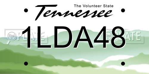 1LDA48 Tennessee License Plate