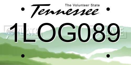 1LOG089 Tennessee License Plate