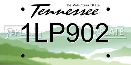 1LP902 Tennessee License Plate