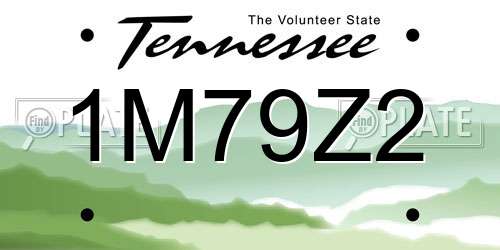 1M79Z2 Tennessee License Plate