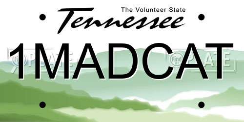 1MADCAT Tennessee License Plate