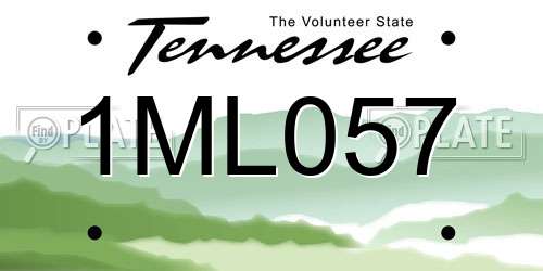 1ML057 Tennessee License Plate