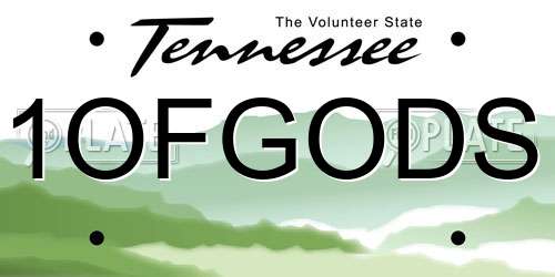 1OFGODS Tennessee License Plate