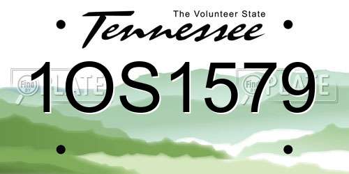 1OS1579 Tennessee License Plate