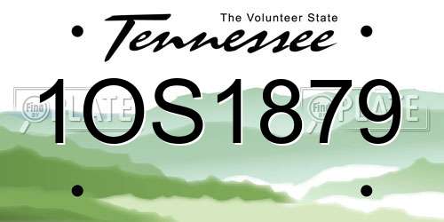 1OS1879 Tennessee License Plate