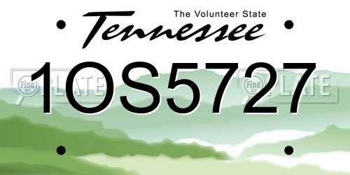 1OS5727 Tennessee License Plate