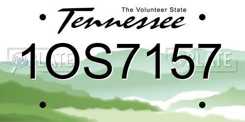 1OS7157 Tennessee License Plate