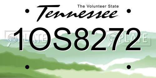 1OS8272 Tennessee License Plate