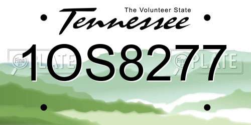 1OS8277 Tennessee License Plate