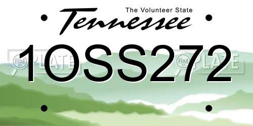 1OSS272 Tennessee License Plate
