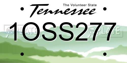 1OSS277 Tennessee License Plate