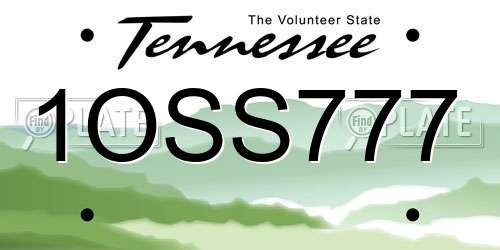 1OSS777 Tennessee License Plate