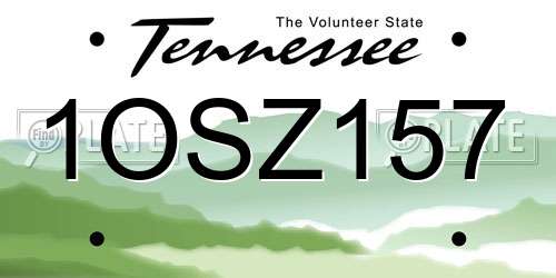 1OSZ157 Tennessee License Plate