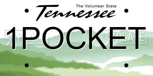 1POCKET Tennessee License Plate