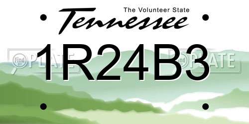 1R24B3 Tennessee License Plate