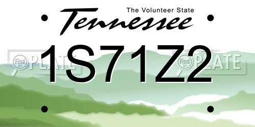 1S71Z2 Tennessee License Plate