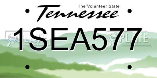 1SEA577 Tennessee License Plate