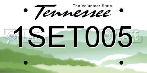 1SET005 Tennessee License Plate