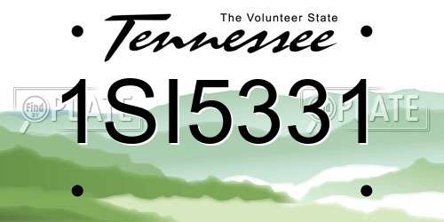 1SI5331 Tennessee License Plate