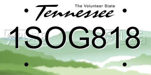 1SOG818 Tennessee License Plate