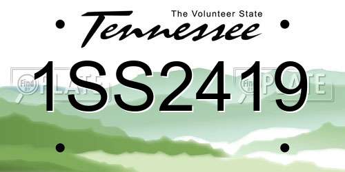 1SS2419 Tennessee License Plate