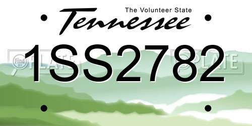 1SS2782 Tennessee License Plate