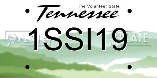 1SSI19 Tennessee License Plate