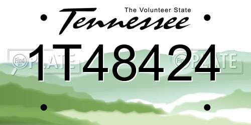 1T48424 Tennessee License Plate