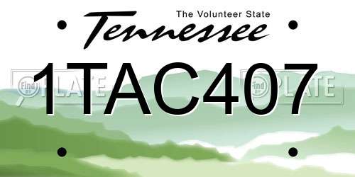 1TAC407 Tennessee License Plate
