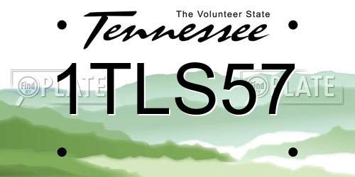 1TLS57 Tennessee License Plate