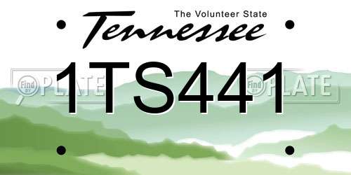 1TS441 Tennessee License Plate