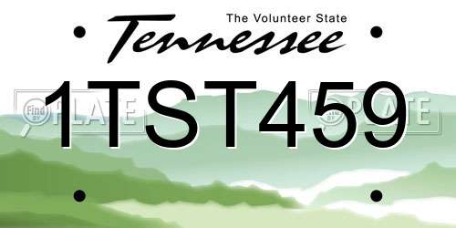 1TST459 Tennessee License Plate