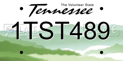 1TST489 Tennessee License Plate