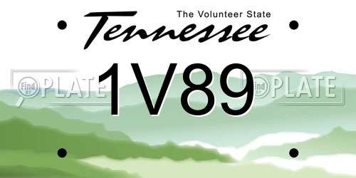 1V89 Tennessee License Plate