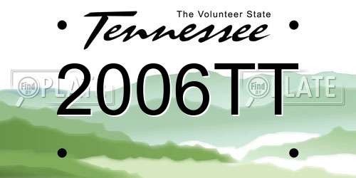 2006TT Tennessee License Plate