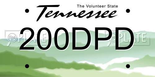 200DPD Tennessee License Plate
