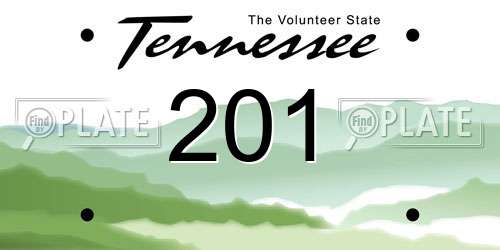 201 Tennessee License Plate