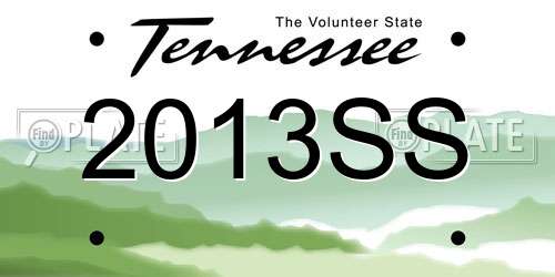 2013SS Tennessee License Plate