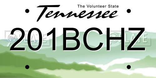 201BCHZ Tennessee License Plate