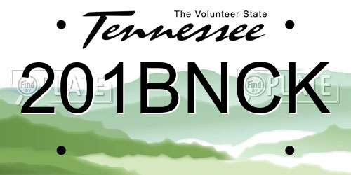 201BNCK Tennessee License Plate