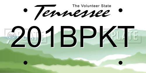 201BPKT Tennessee License Plate
