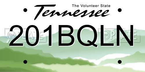201BQLN Tennessee License Plate